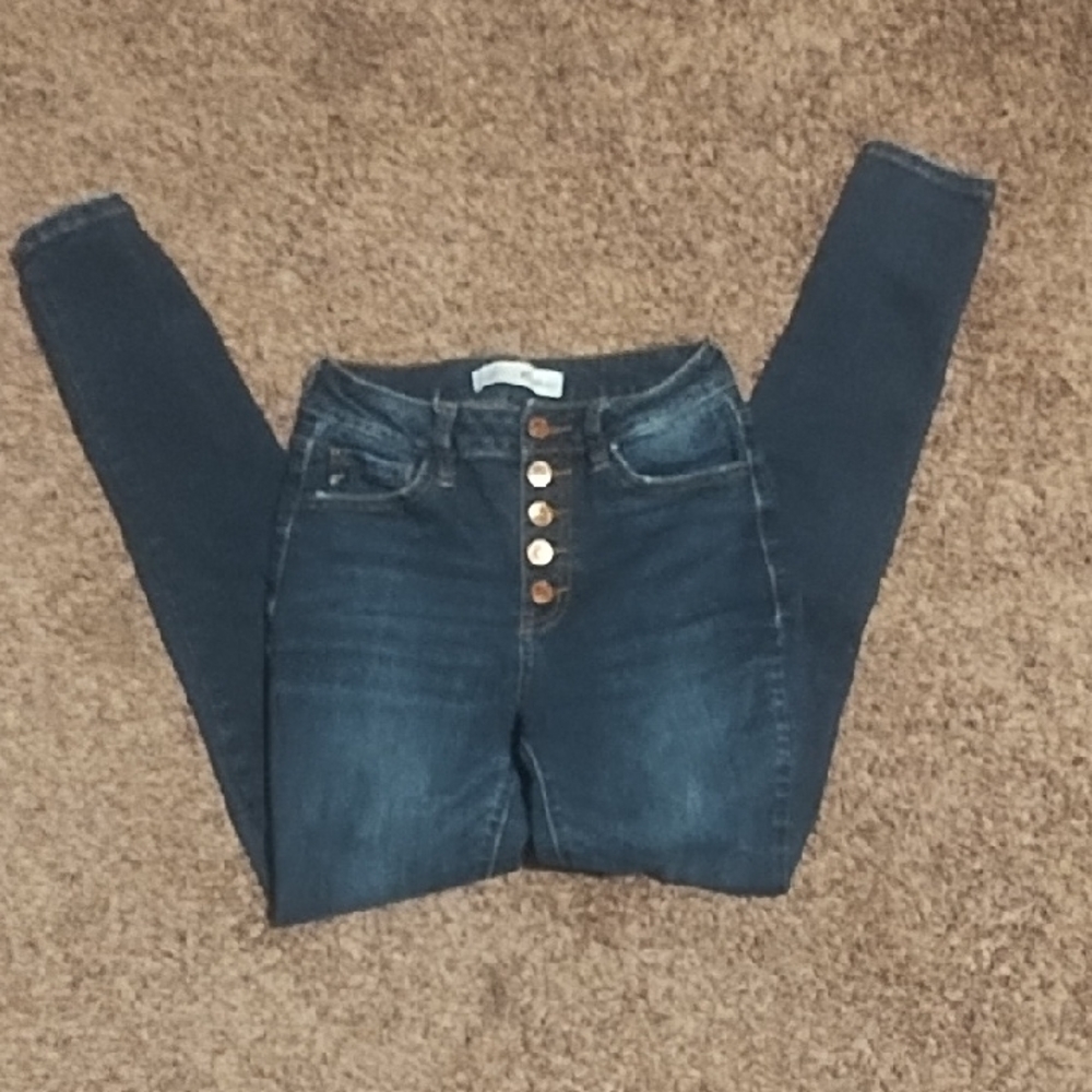 #2137 Kan Can Skinny Women's Blue Jeans